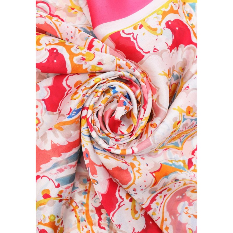 QUEEN HELENA SC13 Lightweight Scarves Casual for Women, SC13-1 Fuchsia