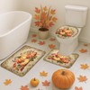 Tayney Bathroom Sets with Shower Curtain and Rugs, 4 Pcs,