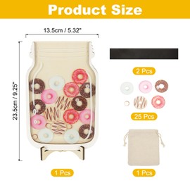 PATIKIL Magnetic Reward Jar, Donut Jar Magnetic Classroom Reward Chart for Good Behavior Home Classroom Management Tools Training Prizes with 2 Magnets, Mixed Color