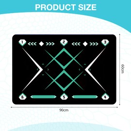 Funnaura Football Training Mastery Mat, 60x90cm Non Slip Kickers Skills Practice Mat for Kids Adults Indoor Equipment