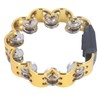 Tambourine Double Row Floral Design Percussion Jingles Hand Instrument for