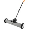 Magnetic Sweeper with Wheels - 24-Inch Rolling Nail Magnet Tool