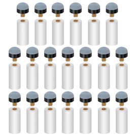 Vefungyan 20 Set Billiard Cues Tips Replacement: 20pcs 13mm White Pool Cue Stick Ferrules, Screw On Pool Cue Tips Pool Stick Tips (12MM)