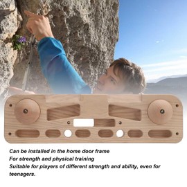 Keenso Wooden Rock Climbing Hangboard, Wooden Hangboard Climbing Board Fingerboard Climbing Training Board for Building Core Strength and Endurance