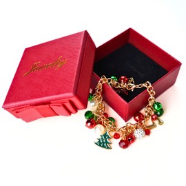 2ME Christmas Bracelet for Women – Shiny Women’s Link Jewelry with Festive Bells, Fashionable Christmas Bracelet in Gift Box, Sparkling Holiday Accessory for Her