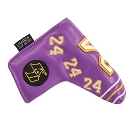 SHABIER Number 24 KB Purple Golf Putter Cover Headcover for Blade Golf Putter Head Cover (Vertical No.24)