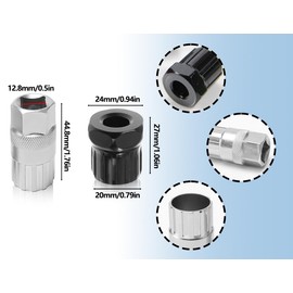 ZoeTekway Pack of 2 Bicycle Cassette & Sprocket Remover Tool, Cassette Puller, Sprocket Puller Repair Tool, Compatible with Mountain Bike Sprocket Puller Accessory Tool (Black and Silver)