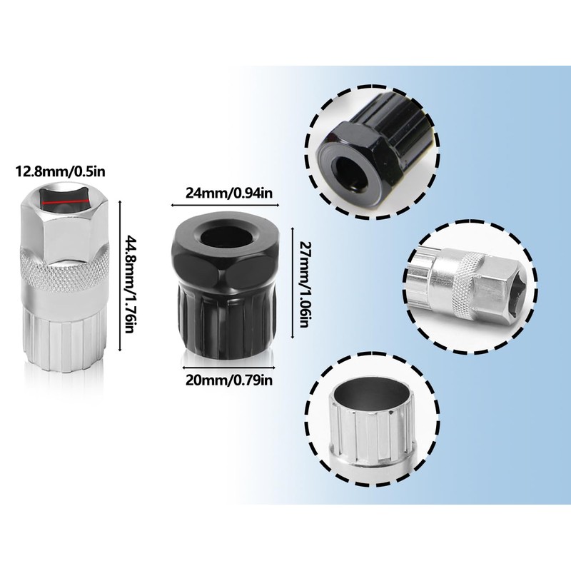 ZoeTekway Pack of 2 Bicycle Cassette & Sprocket Remover Tool,