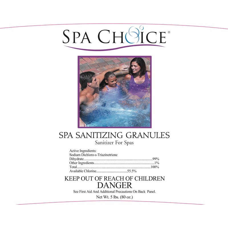 SpaChoice 5-Pounds Premium Spa Sanitizing Granules, Spa Chlorine Granules for