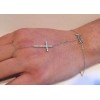 Unbranded 925 STERLING SILVER LADIES CROSS & WORD FAITH BRACELET