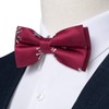 DiBanGu Men's Christmas Pre-Tied Bow Tie Silk Festival Bow Tie