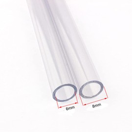 Yesallwas 9.8 Foot - 1/4 Inch(6mm) ID x 5/16 Inch(8mm) OD Clear Vinyl Tubing, Translucent Plastic PVC Tubing Hose Pipe for Water Air Pump