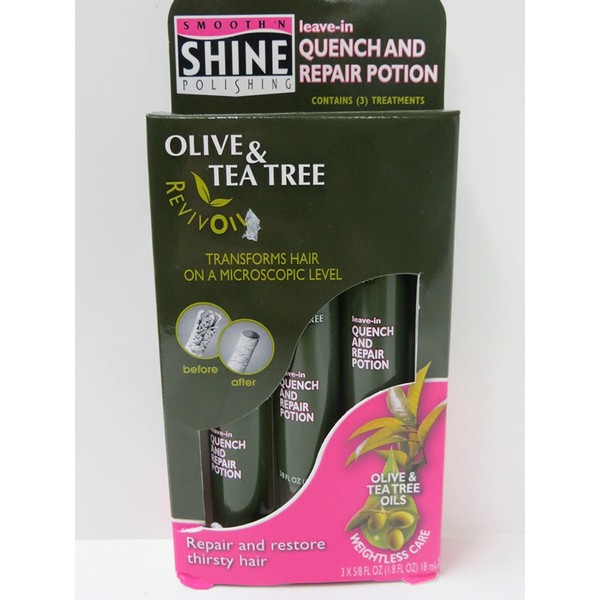 Smooth N Shine Olive &Tea Tree Quench & Repair Potion 3's 5.8 oz.