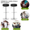 WATERJOY Adjustable Round Bar stools Set of 2, PU Seat
