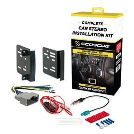 Scosche ICCR6BN Double DIN Radio Installation Dash Kit Compatible with Select 2007-2019 Chrysler, Dodge, Jeep and RAM Vehicles - Complete Aftermarket Car Stereo Install Kit - See Fit Guide In Images