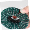 TEHAUX 5pcs Angle Sanding Wheel Cleaning Impeller Clip Green Scouring