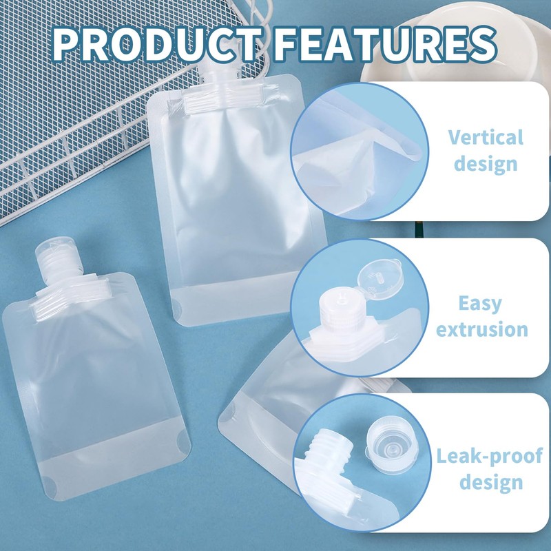 URSMART 30 PCS Travel Toiletries Pouches Travel Size Portable Containers