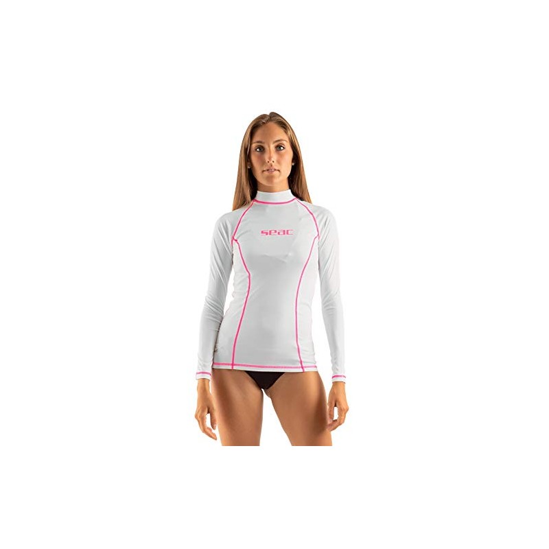 SEAC Women's Lady's Rash Guard T White, Long Sleeve, Sun