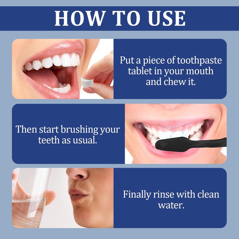 VARKAGE 120 Tablets Toothpaste Hydroxyapatite Toothpaste Tablets Chewable Tablets Toothpaste