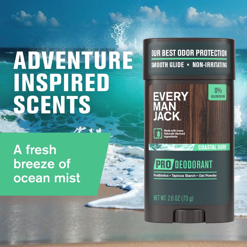 Every Man Jack Men's Pro Deodorant - 48-Hour Odor Defense