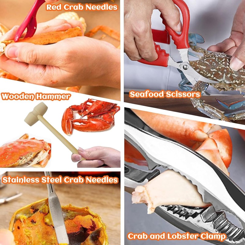 Crab Leg Crackers and Tools for Seafood,29 PCS Lobster Crackers