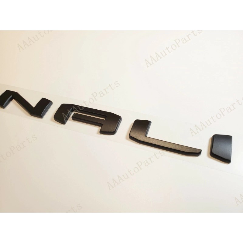 GMC 3PCS Set Matte Black Door Rear DENALI Emblems Fit