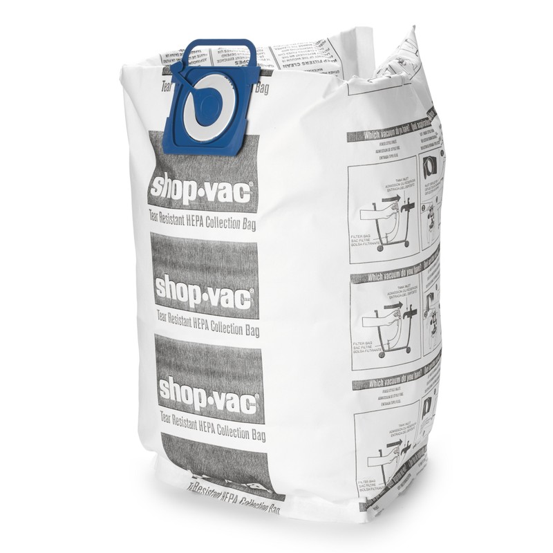 Shop-Vac 9021833 Genuine Hepa Tear Resistant Collection Filter Bags, 12-20