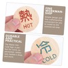 FUNOMOCYA 2pcs Wood Water Hot Cold Signs Sink Notice Labels