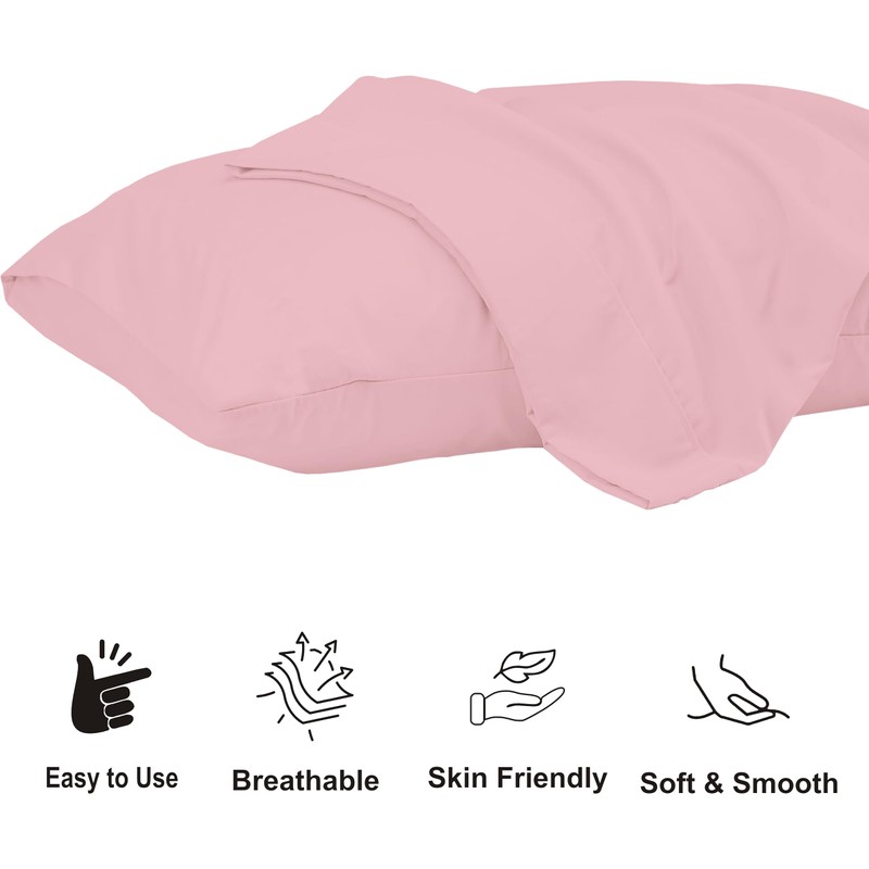 R&Z Plain Dyed Luxury Polycotton Housewife New 2 x Pillow
