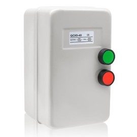 Magnetic Electric Motor Starter - 220/240V 11KW 25-45AMP - 15 HP Single Phase Magnetic Starter for Motors (Button Switch)