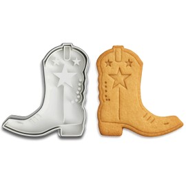 Cowboy Boot Cookie Cutter - 4.25x3.94 Inches, Western-Themed Baking Tool (Random Colors)