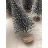 Unbranded Set Of 6 Silver Bottle Brush Christmas Trees 9"