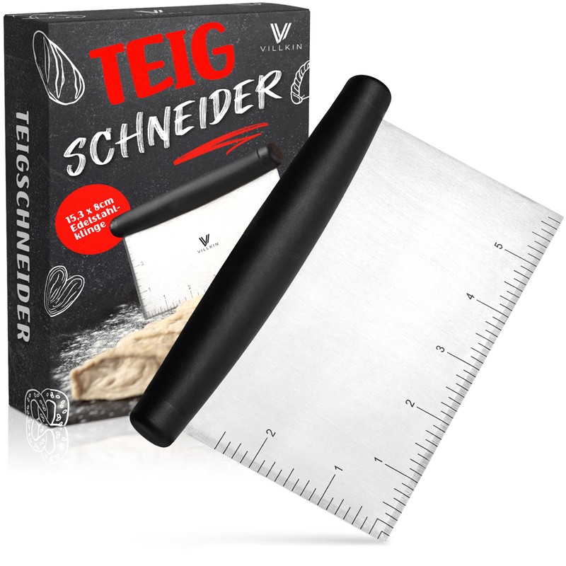 Villkin Dough Scraper - Premium Multipurpose Stainless Steel Dough Cutter
