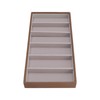 Eyeglass Display Organizer Wood Grain 6 Compartments Glasses Display Tray