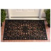 HomeRoots 24" X 36" Black Rubber Scrollwork Outdoor Door Mat