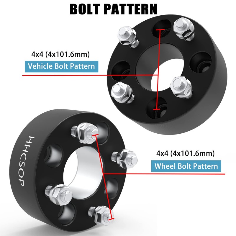 HHCSOP 4x4 Golf Cart Wheel Spacers, 2 inch ATV Wheel
