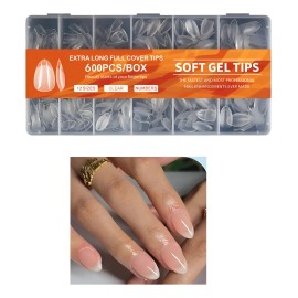 Tips Soft Gel Uñas Postizas Diferentes Modelos 600pzs Obp