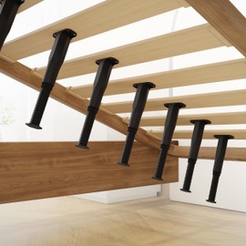 amusediy Adjustable Bed/Furniture Support Legs Replacement - Universal Bed Stabilizer Kit, Prevent Sagging & Collapse for Queen/King/Platform Beds with Precision Height Adjustment (6PC (5.1"-8.6"))