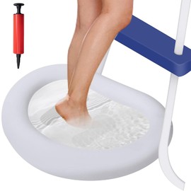 Inflatable Pool Foot Bath - Spa Foot Pool PVC Inflatable Foot Pool Foot Cleaning Pool Clean Sole Gravel Grass Cutting Mat White