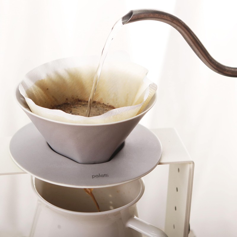 palatti Mist Porcelain Pour Over Coffee Dripper, Ceramic Pour Over