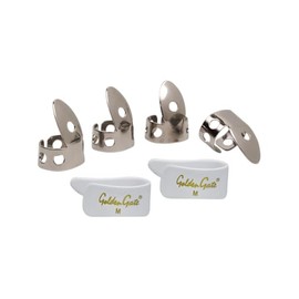 Golden Gate GP1-3W Thumb & Finger Pick Pack – Stainless Steel/White – Medium