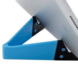 CABLEPELADO - Holder for Mobile Phones or Tablets | Stable Table Mount | Angle up to 90° | Compatible with All Models | Foldable and Handy | 11 x 2 cm | Blue