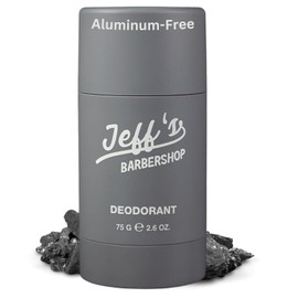 Jeff's Barbershop Jef'S Barbershop Desodorante de Carbón Libre de Aluminio para Hombres y Mujeres, Aroma Fresco - Natural, No Tóxico y Seguro para Piel Sensible - Desintoxicación Saludable Axila Comba