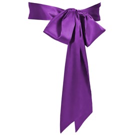 JasGood Women's Sash Dress Belt for Wedding Party Long Sash Bridal Belt for Special Occasions, 11 bright purple