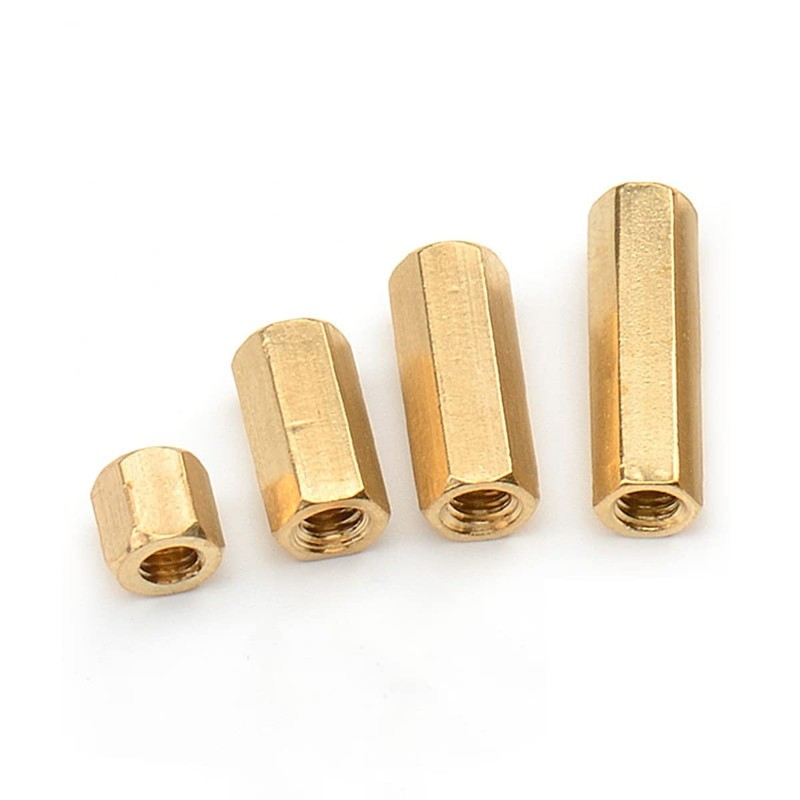 MACHSWON 50 PCS Hexagonal Internal Thread Two-Way Copper Column M2*7mm