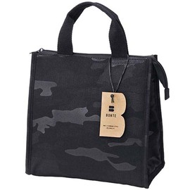 Tornet P-3620 Insulated Lunch Bag, Square Shape, Camo, Black, Aluminum Processing for High Cold Retention, Width 10.0 x Height 9.6 x Depth 5.1 inches (25.5 x 24.5 x 13 cm)