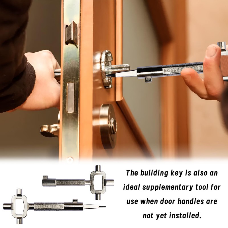 Pack of 2 universal construction keys, architect keys, long and