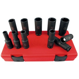 Chicago Pneumatic SS4011DG - 1/2 Inch Square Drive, SAE, Deep, Magnetic, Impact Socket Set (11 PCS)