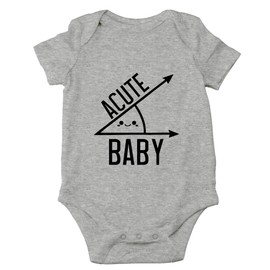 CBTwear Acute Baby - Body de una pieza para bebé, diseño de rata, genio, geek, nerd, Gris Heather, Recién nacido