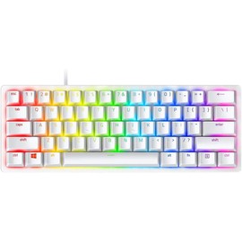 Razer Razer Huntsman Mini (Purple Switch) - Compact 60% Gaming Keyboard (Clicking Optical Switches, Doubleshot PBT Keycaps, Removable USB-C Cable) QWERTY US Layout | Mercury White